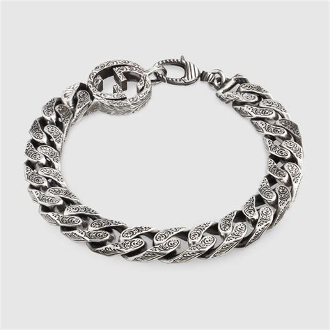 gucci silver chain width chart|Gucci silver chain bracelet.